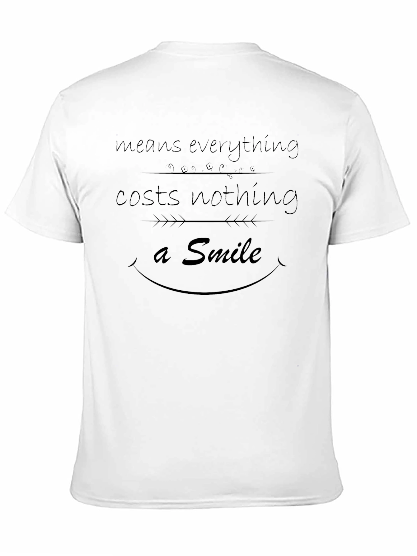Smile Everything Mens Black T-Shirt