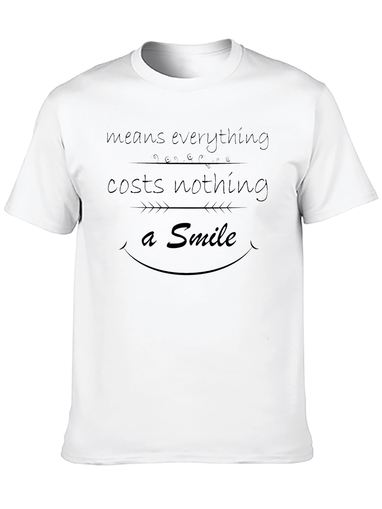 Smile Everything Mens Black T-Shirt