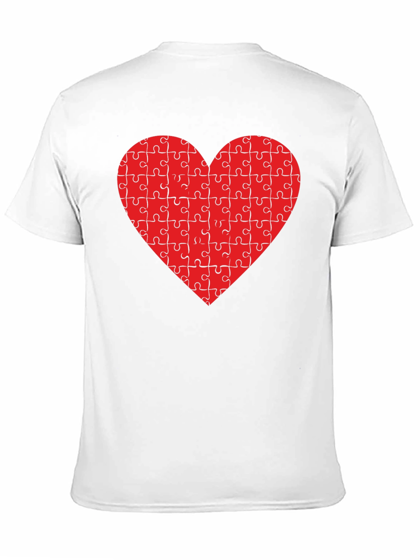 Puzzle Heart Tee - Black Cotton Blend