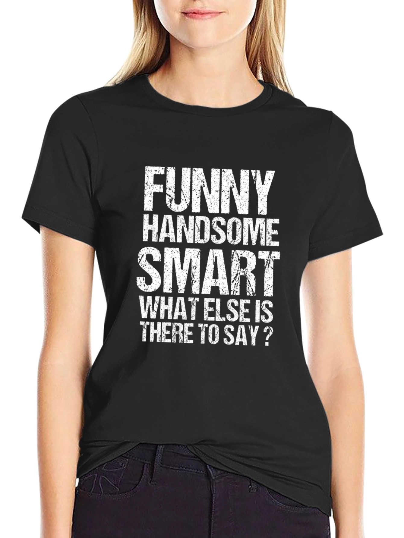 Funny Handsome Smart Mens Graphic T-Shirt