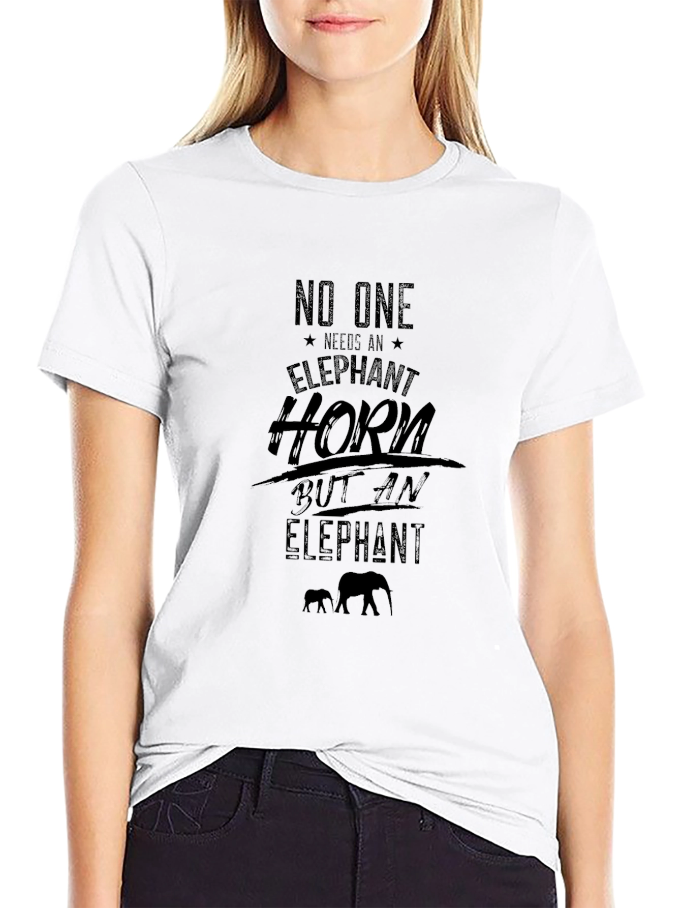 Elephant Conservation Graphic Tee - Black