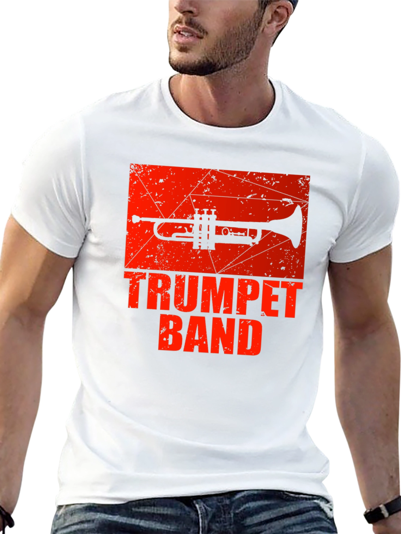 Trumpet Band Graphic Tee - Music Lovers T-Shirt