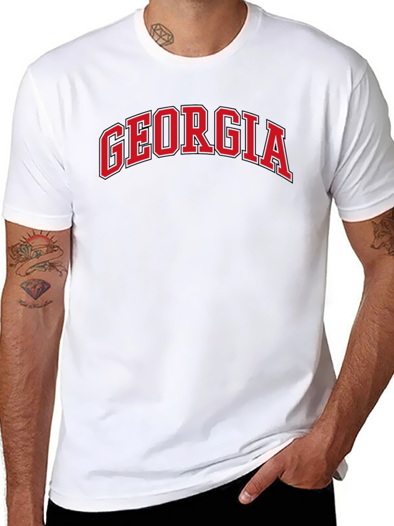 Georgia Arch Logo Black T-Shirt