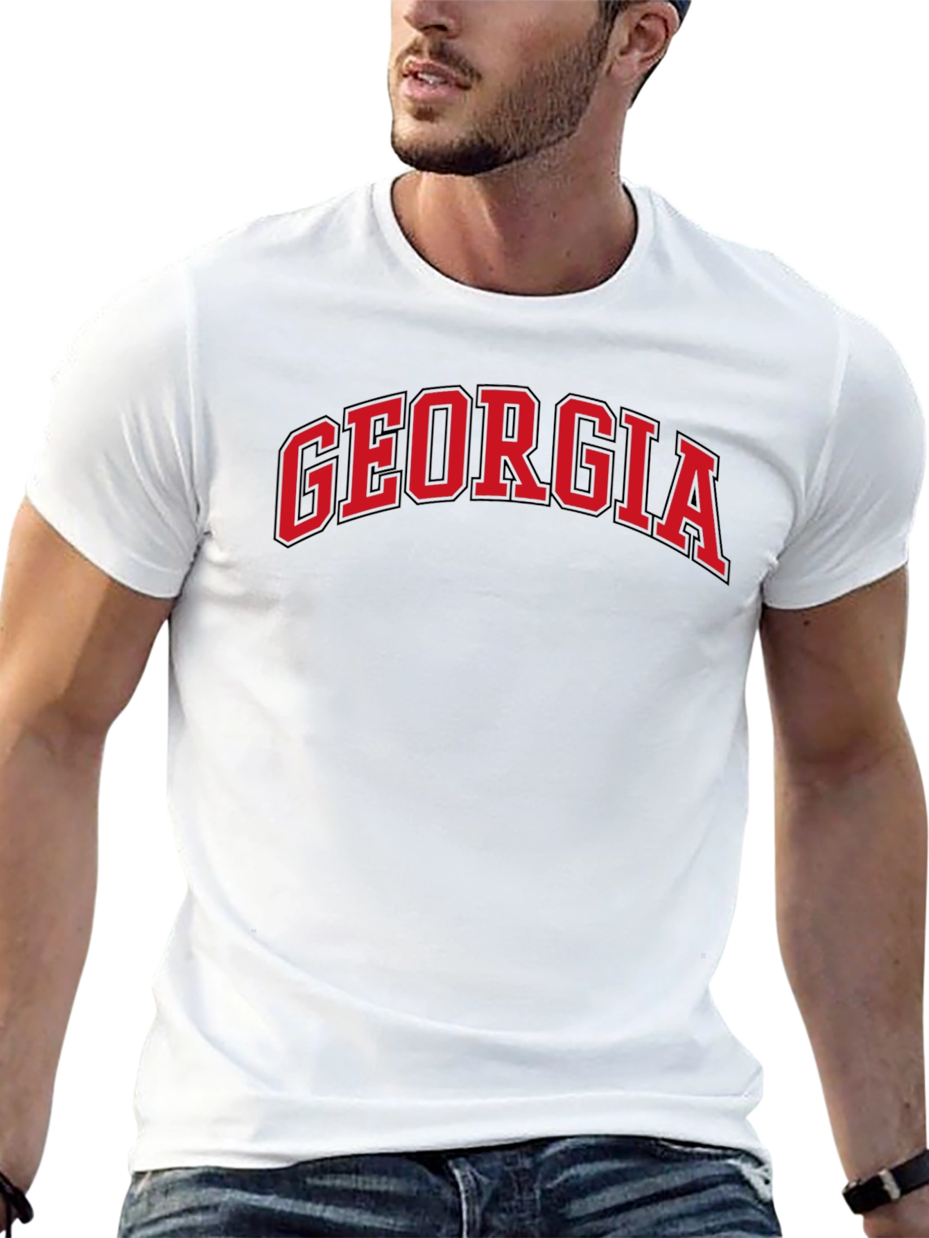 Georgia Arch Logo Black T-Shirt