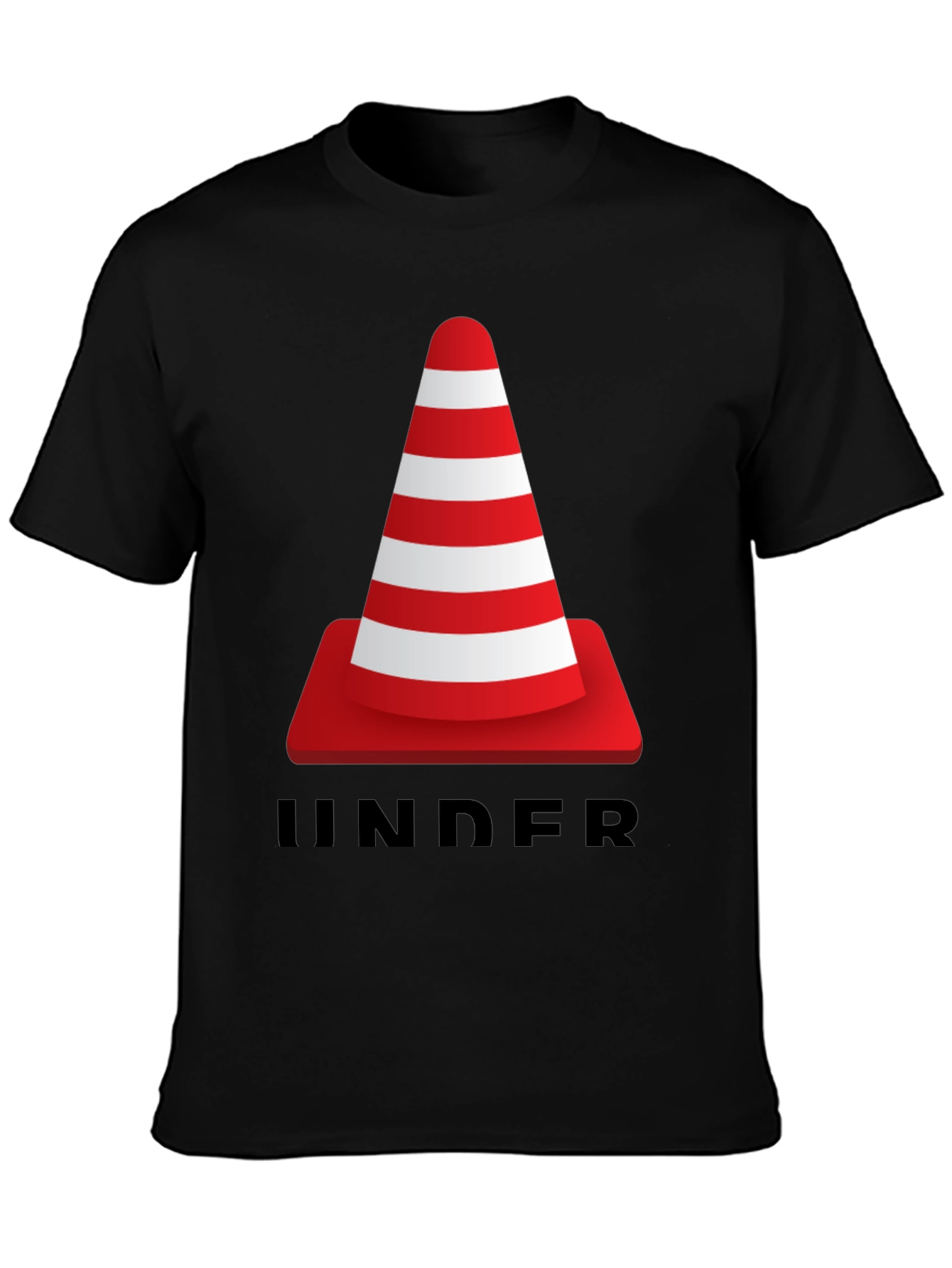 Under Construction Cone Graphic T-Shirt