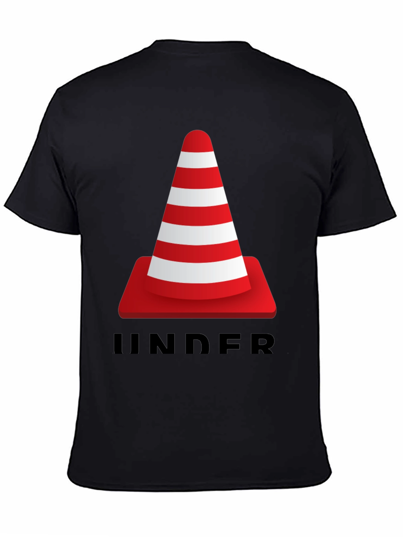 Under Construction Cone Graphic T-Shirt