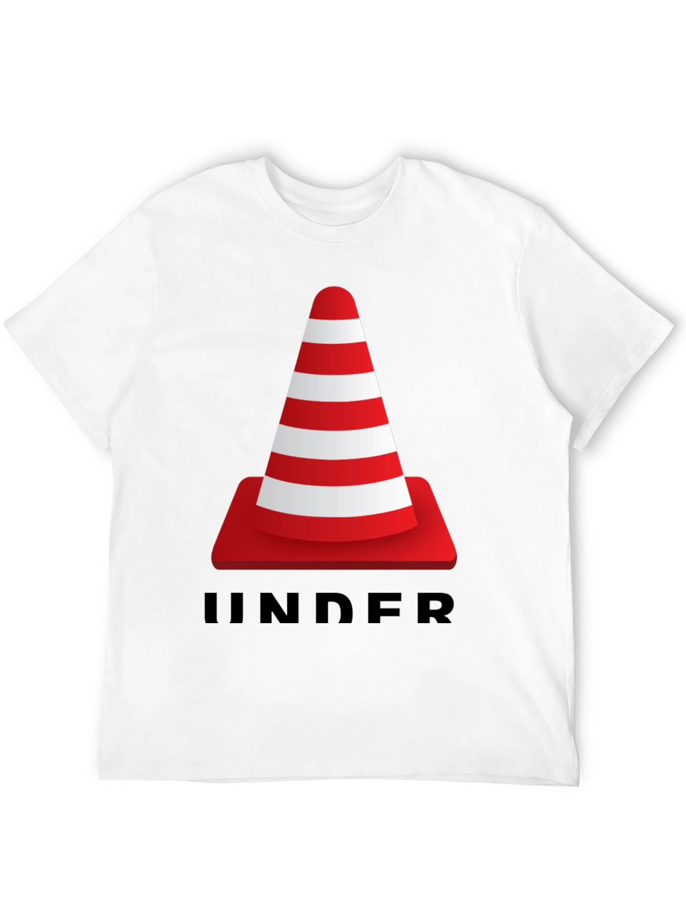 Under Construction Cone Graphic T-Shirt
