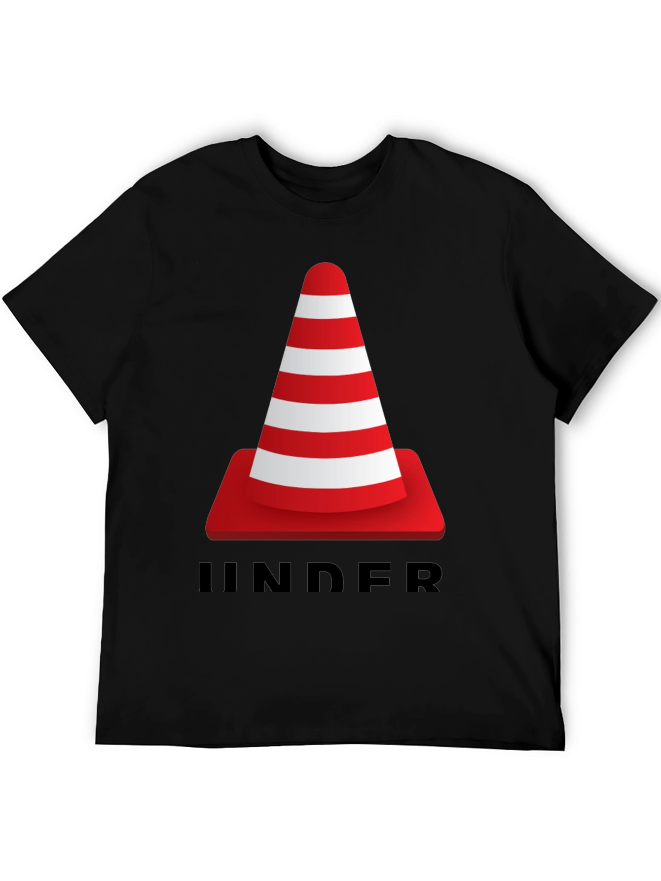 Under Construction Cone Graphic T-Shirt