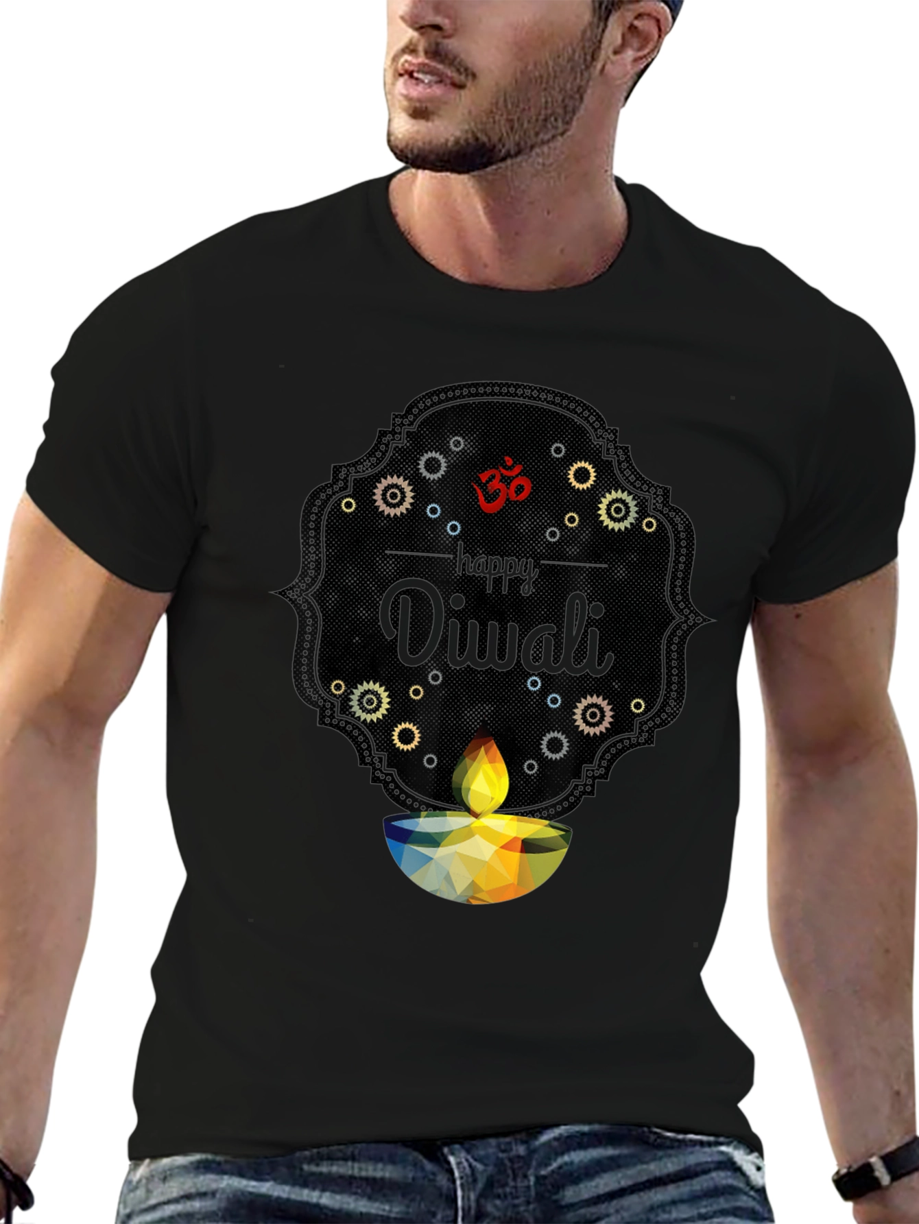 Happy Diwali Graphic Tee - Stylish Festive Design