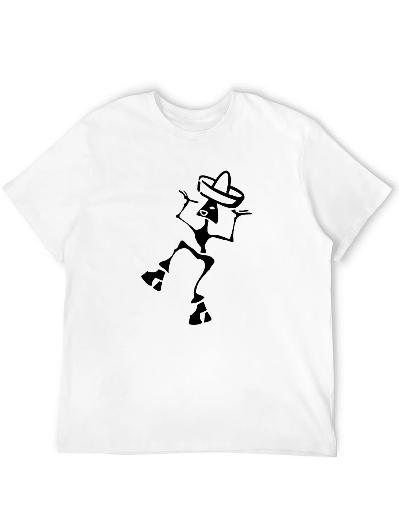 Dancing Skeleton Sombrero T-Shirt - Classic Black