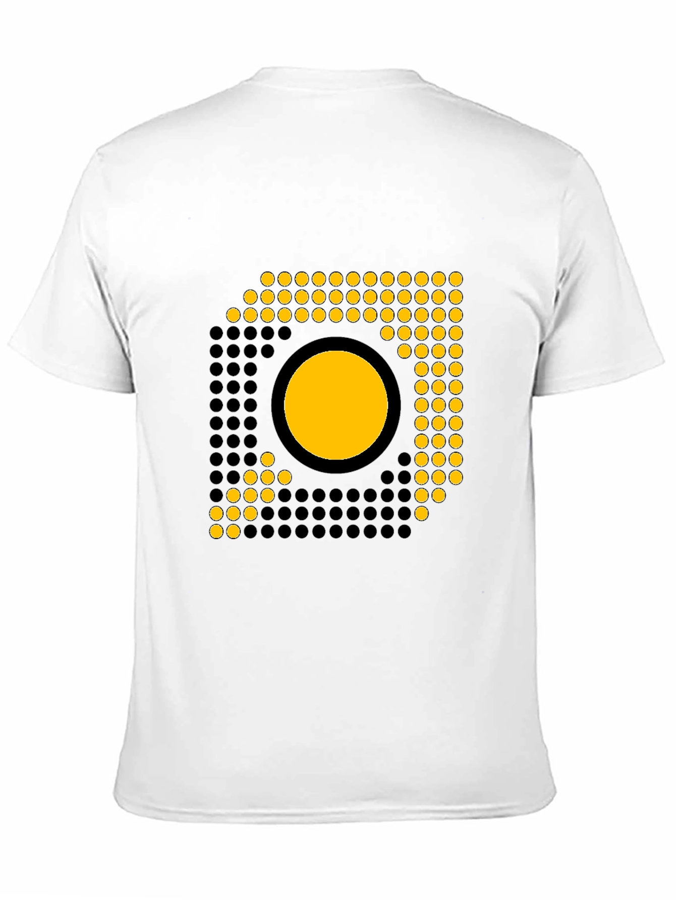 Modern Geometric Graphic Tee - Black