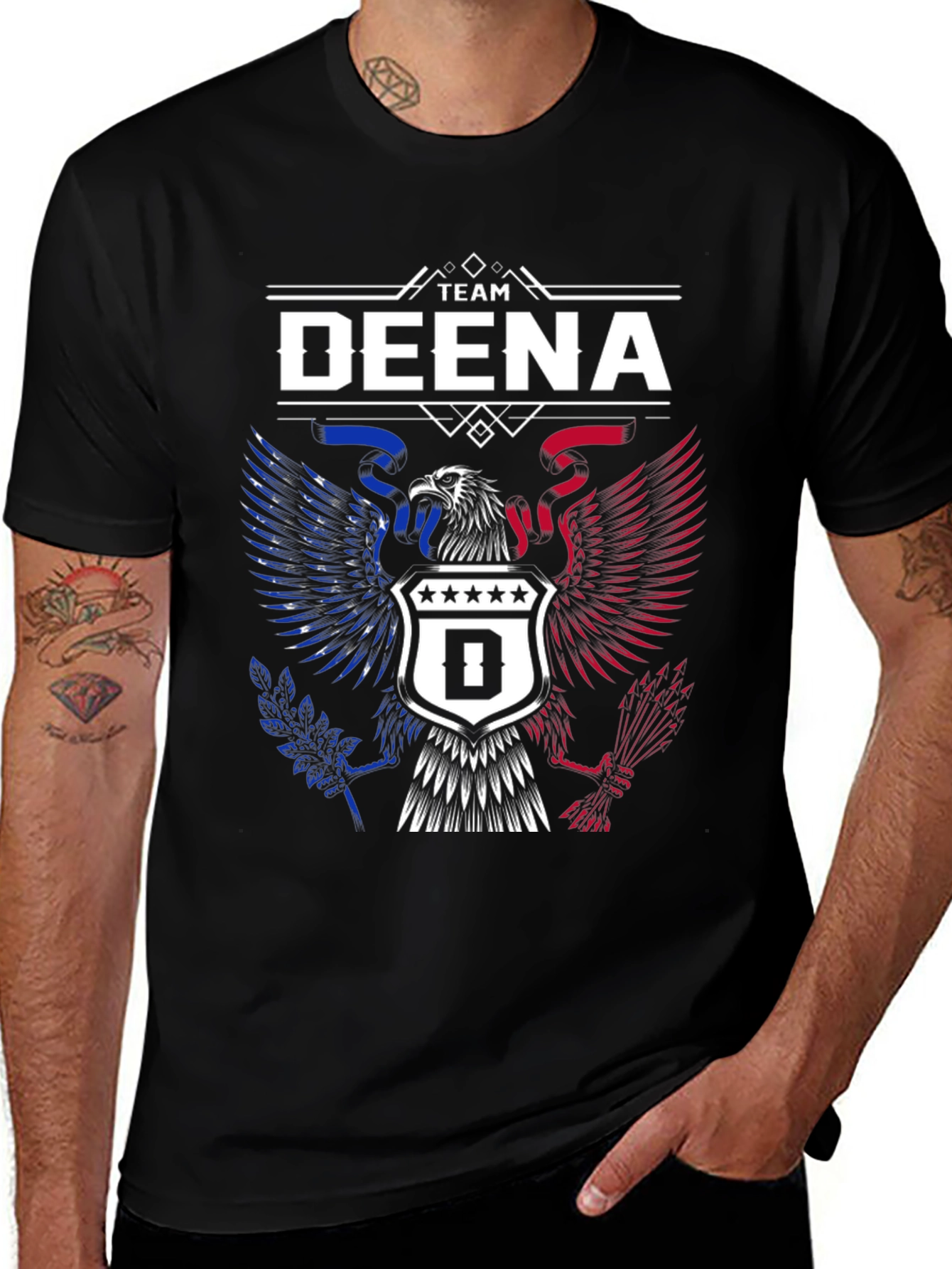 Team Deena Eagle Graphic Tee - Patriotic Style