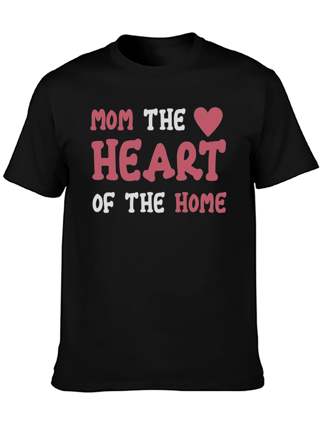 Mom Heart of the Home Graphic Tee - Black