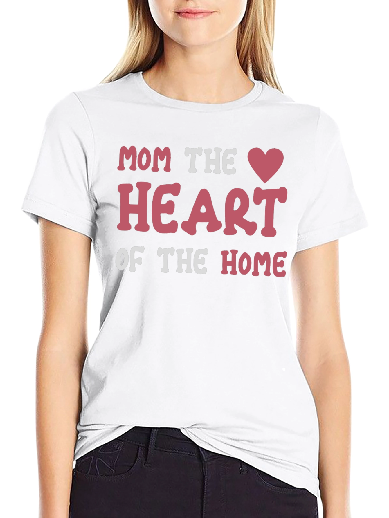Mom Heart of the Home Graphic Tee - Black