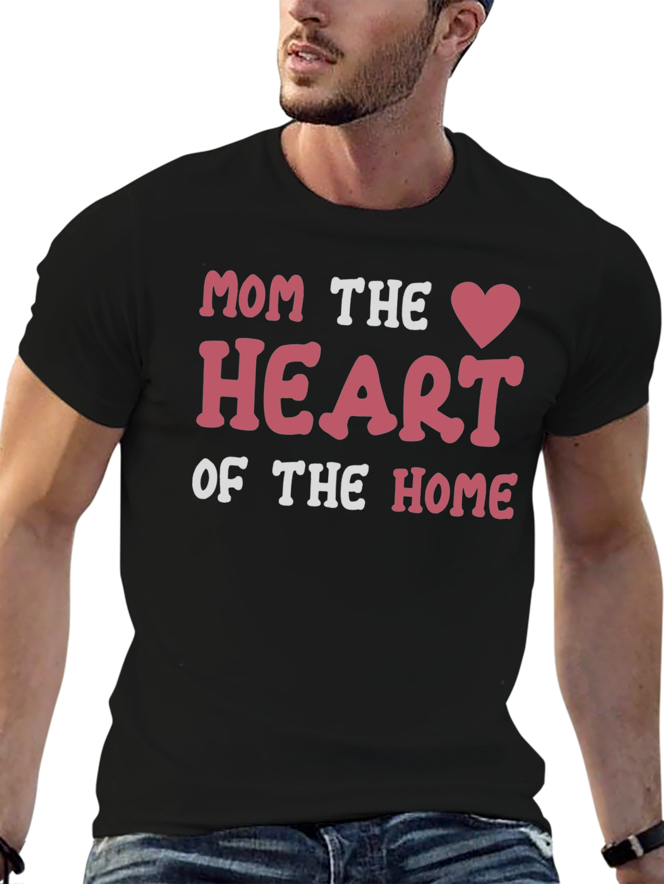 Mom Heart of the Home Graphic Tee - Black