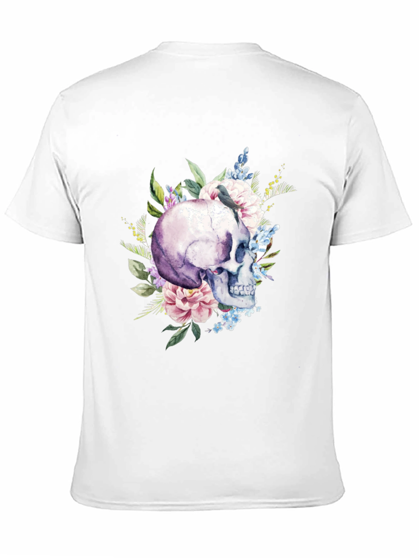 Floral Skull Graphic T-Shirt - Mens