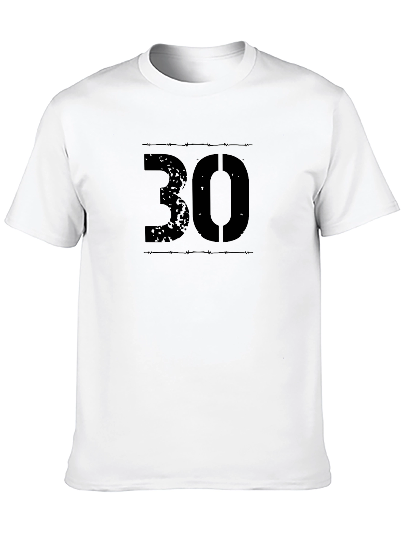 30 Barbed Wire Graphic T-Shirt - Edgy Style