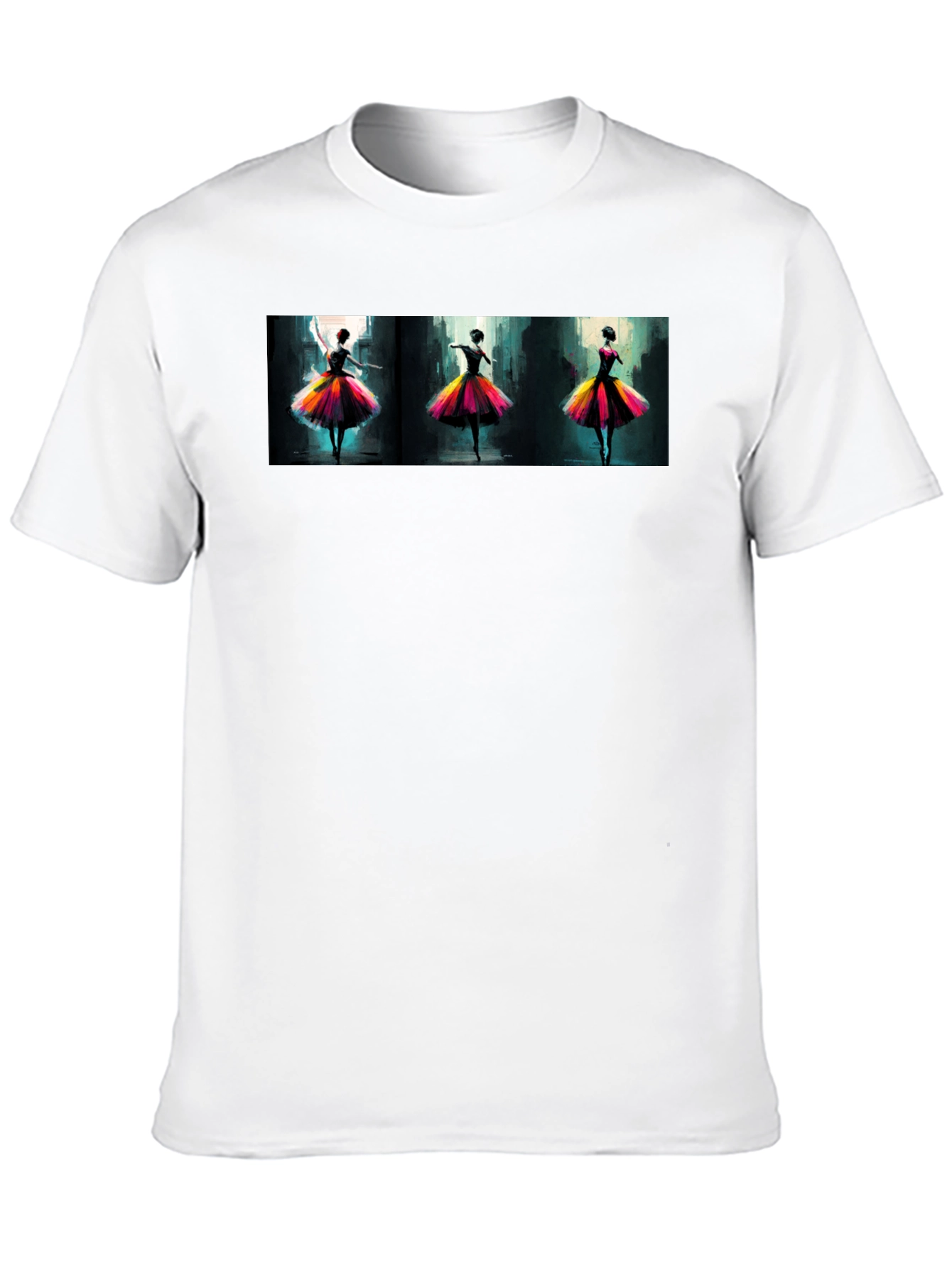 Dancing Ballerinas Graphic Black T-Shirt