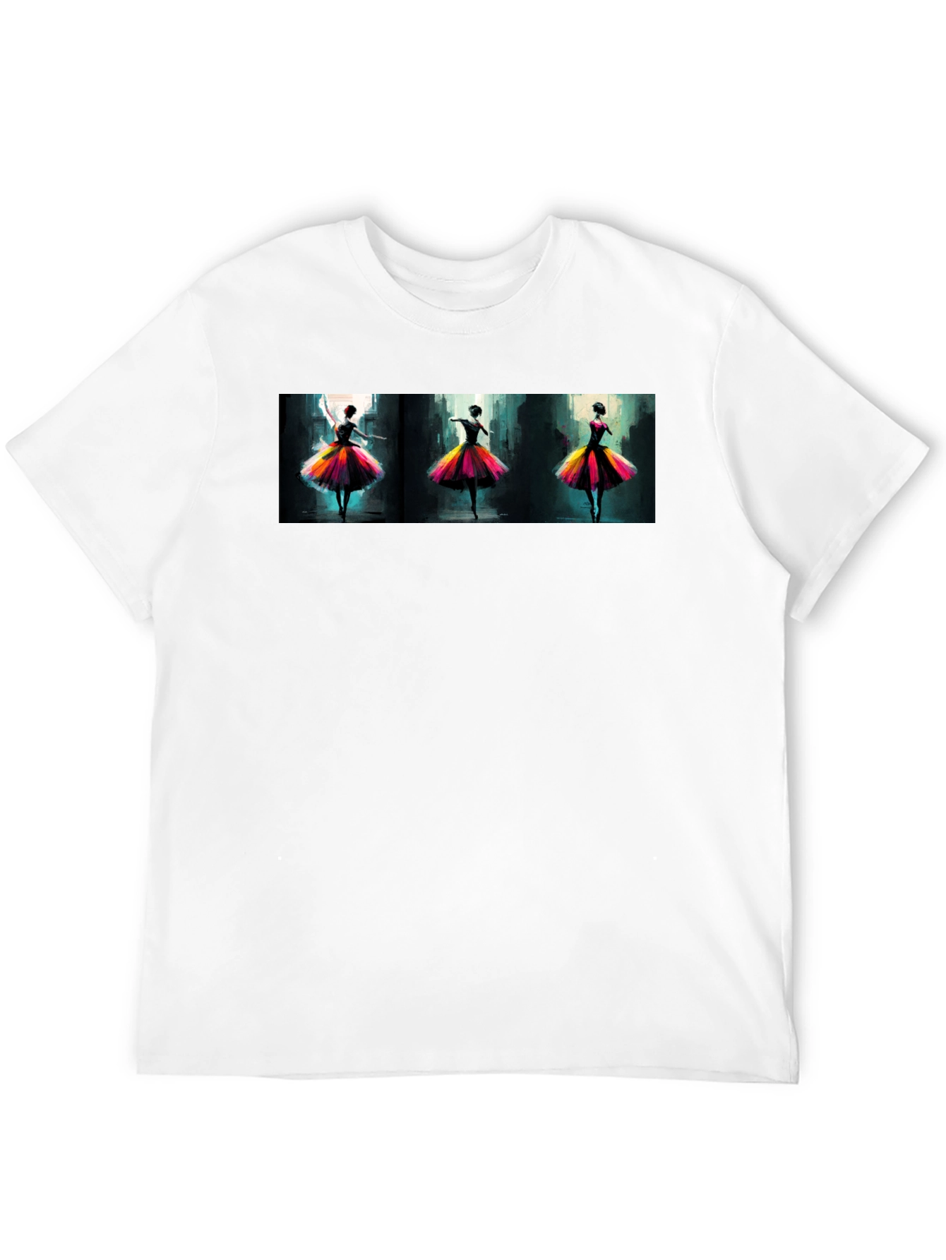 Dancing Ballerinas Graphic Black T-Shirt