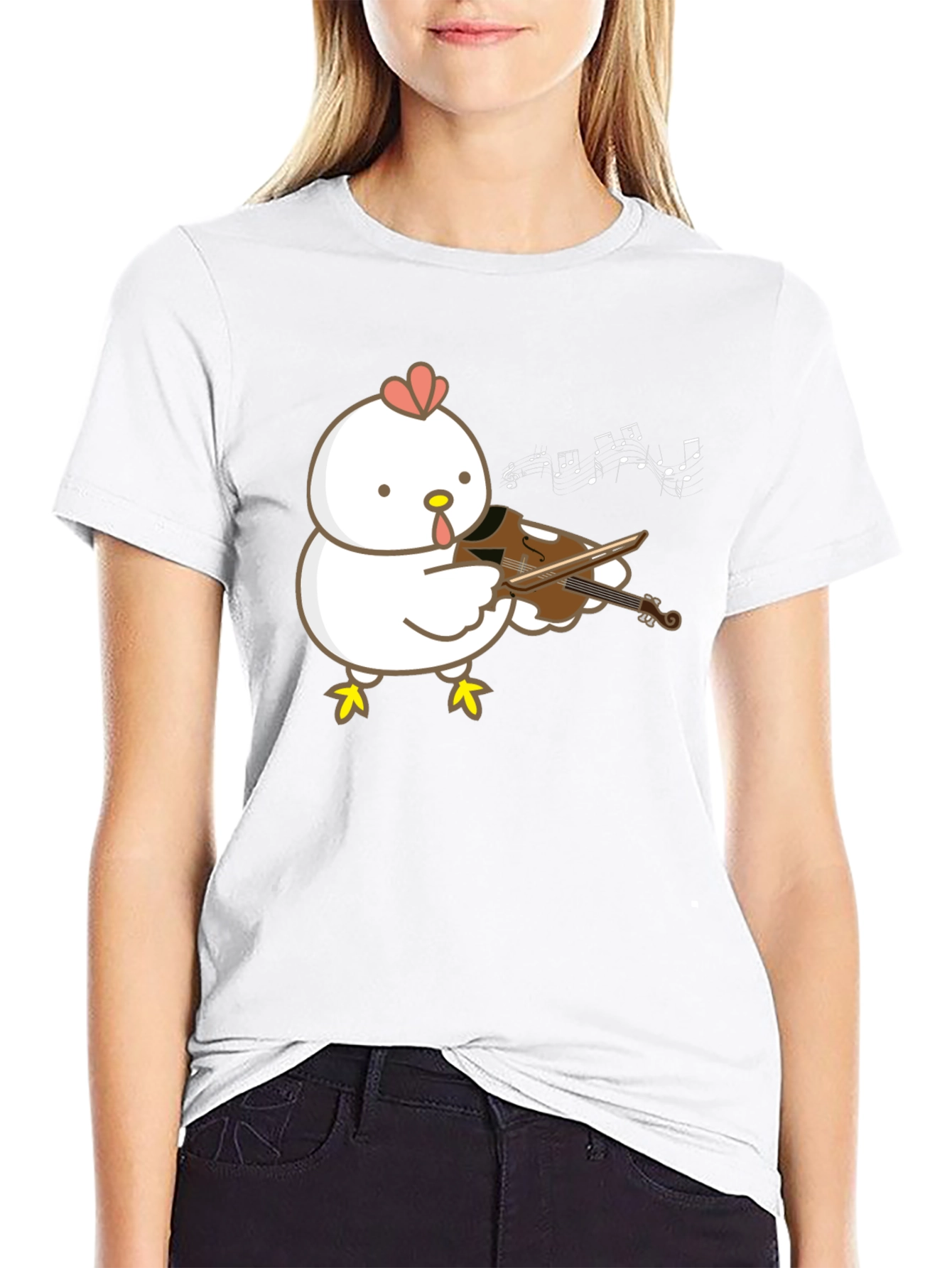 Chicken Playing Violin T-Shirt