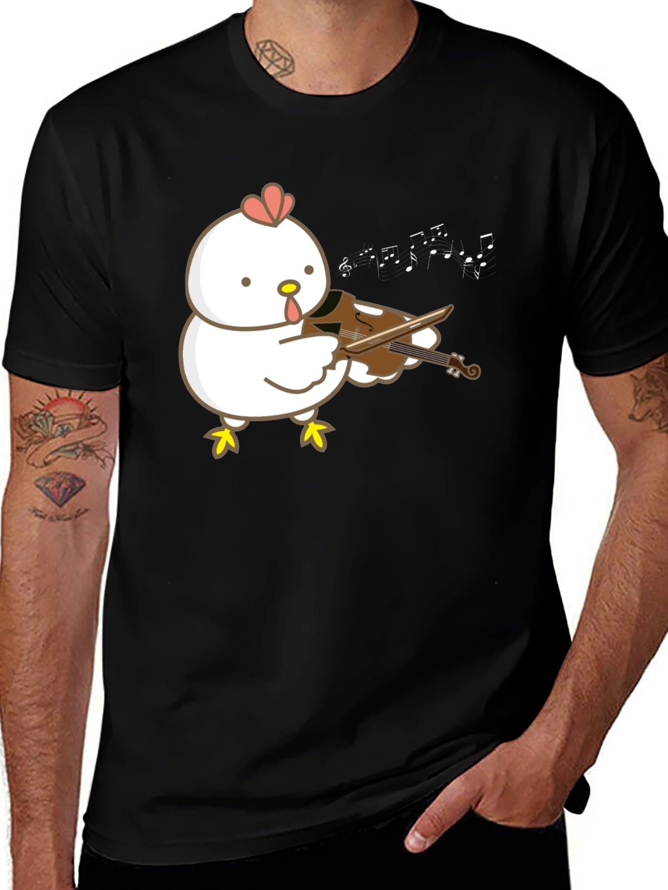 Chicken Playing Violin T-Shirt