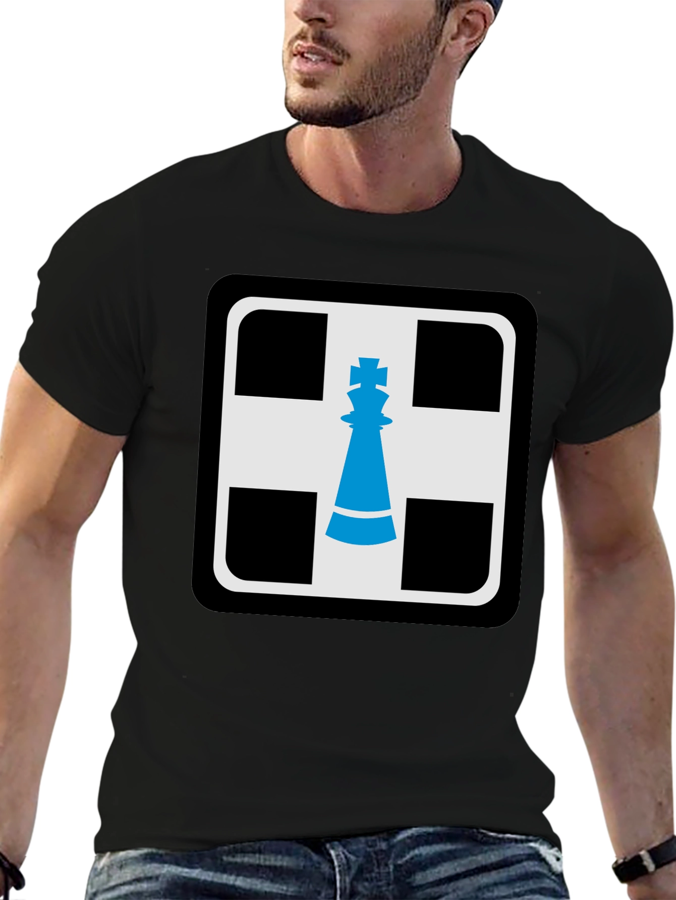 Chess King Graphic T-Shirt - Black