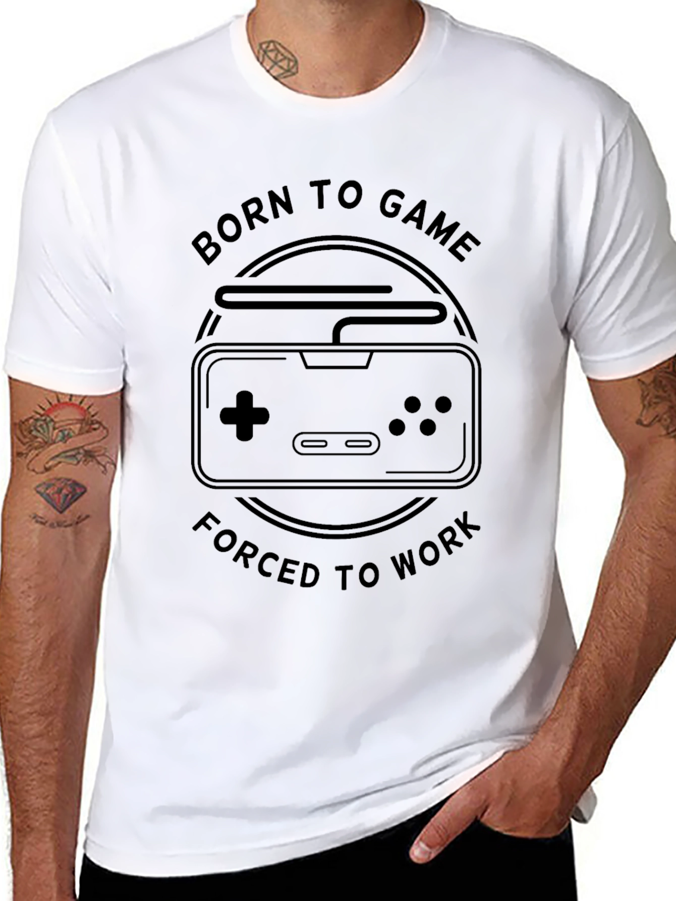 Born to Game T-Shirt - Black Graphic Tee