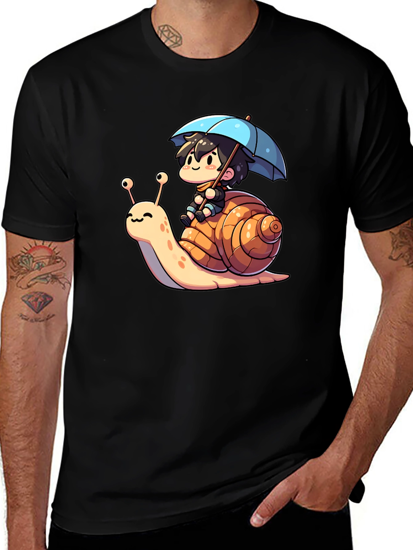 Cartoon Snail Ride T-Shirt