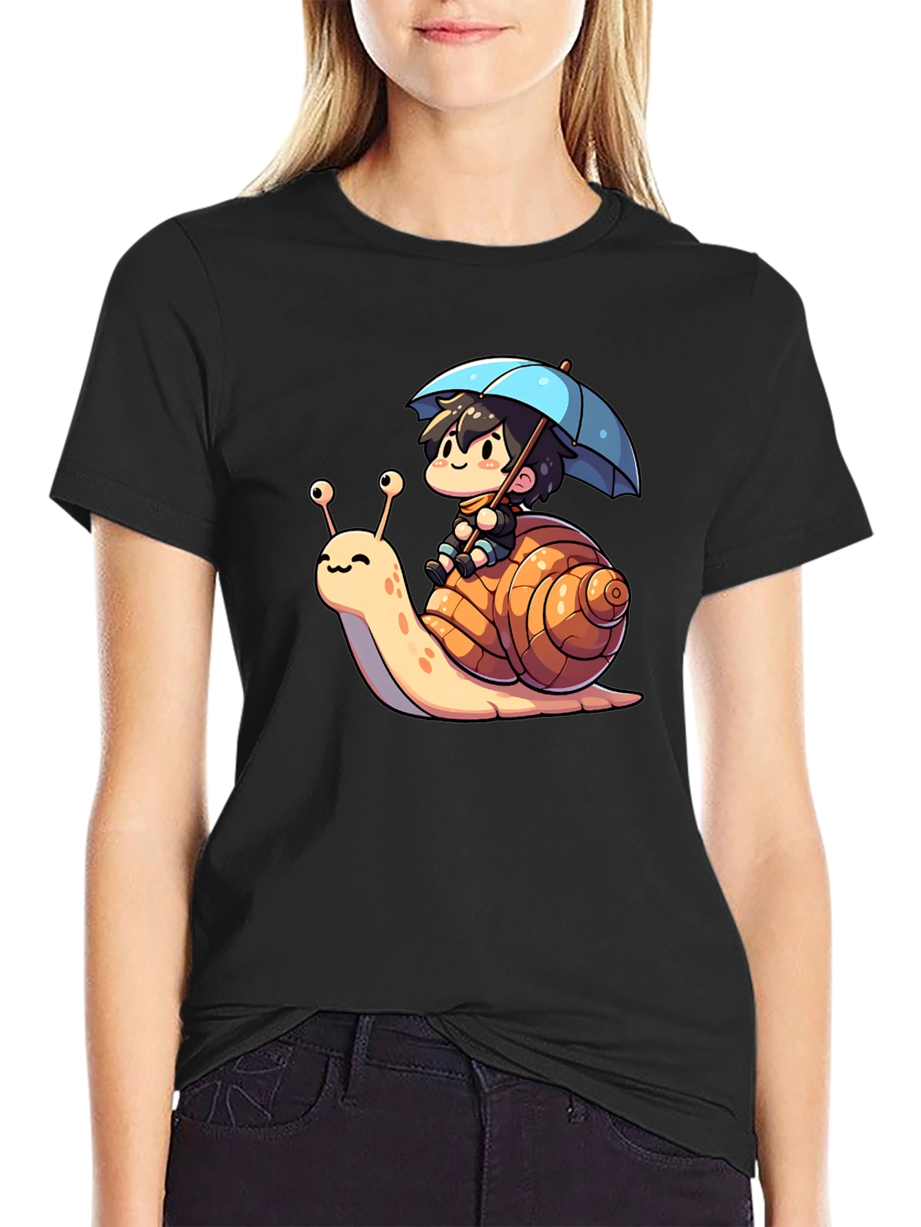 Cartoon Snail Ride T-Shirt