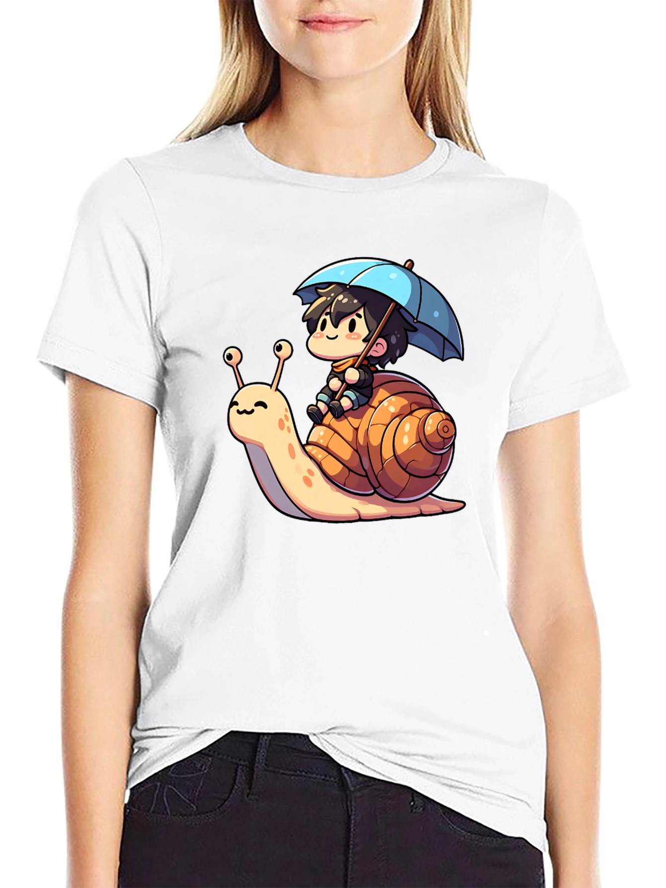 Cartoon Snail Ride T-Shirt