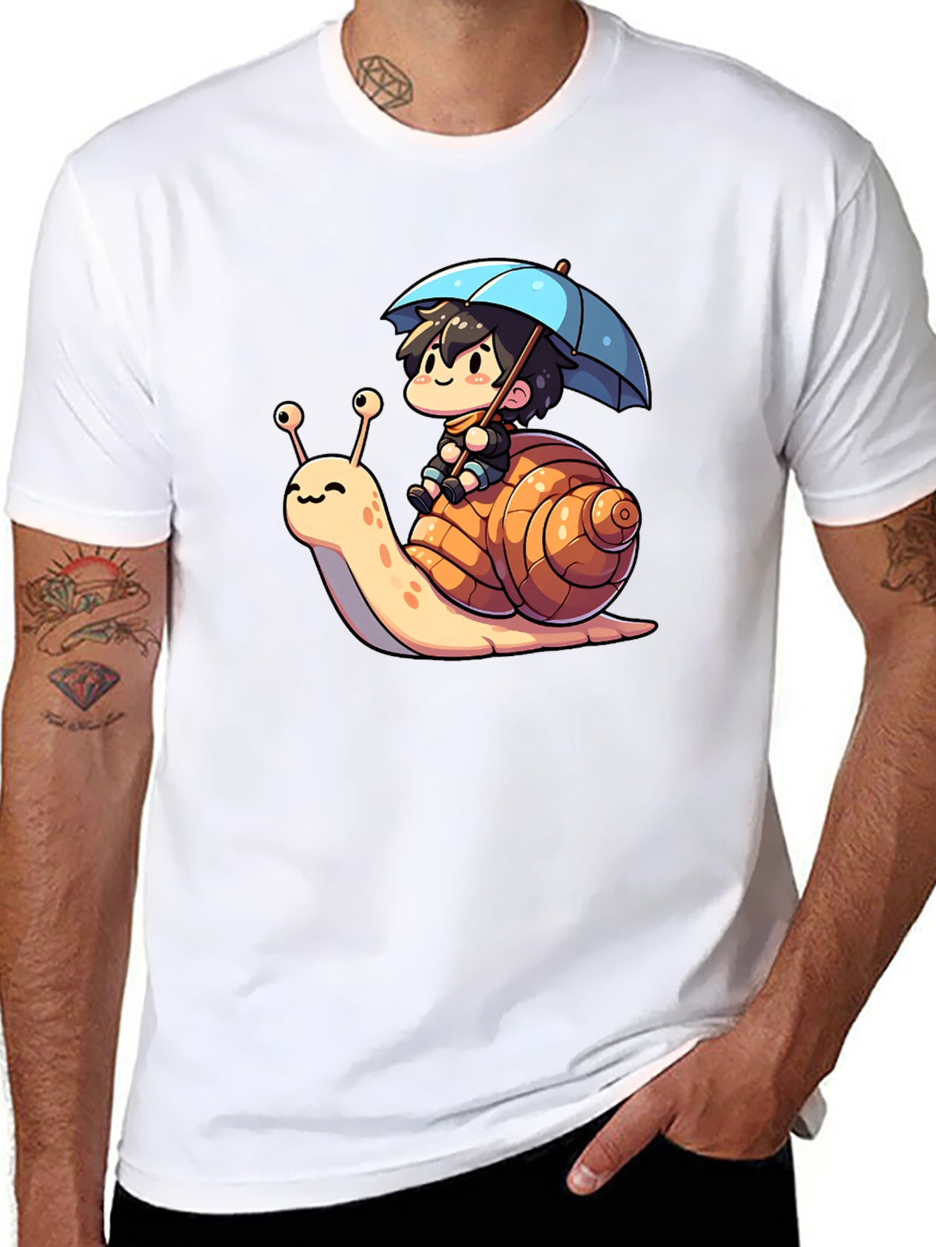 Cartoon Snail Ride T-Shirt