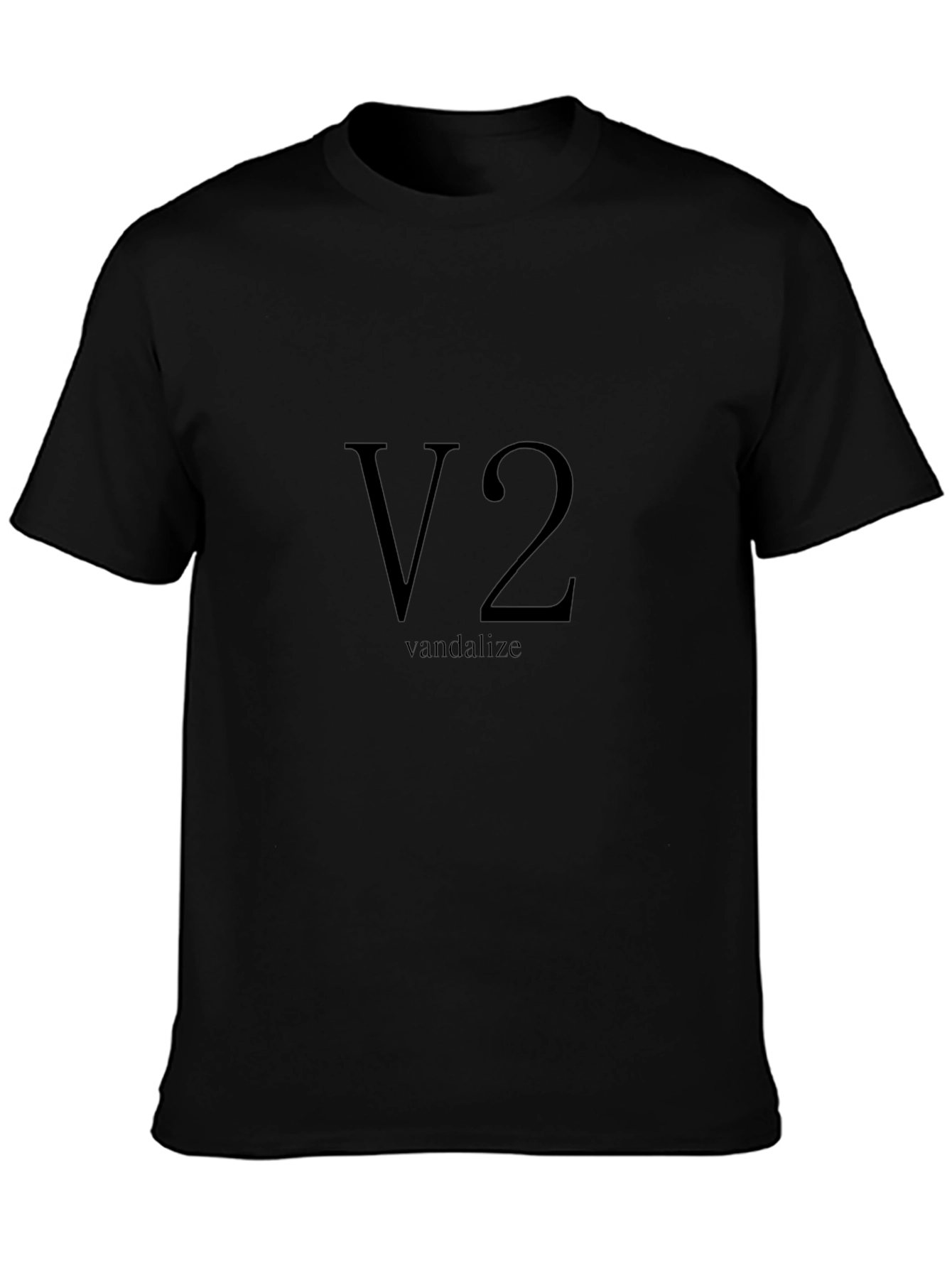 V2 Vandalize Black T-Shirt - Modern Graphic Tee