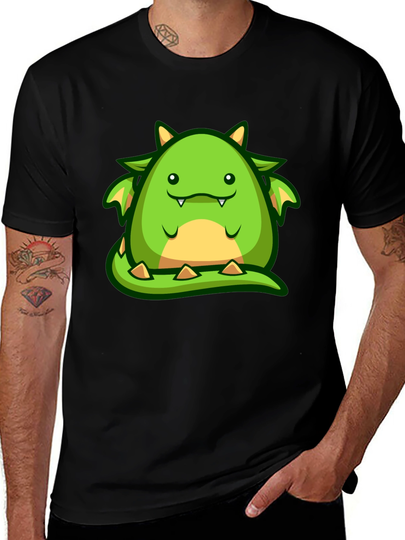 Cute Cartoon Dragon Graphic T-Shirt