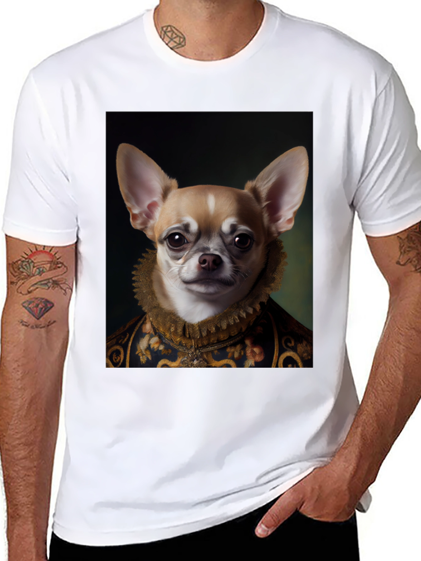 Chihuahua Renaissance Portrait T-Shirt