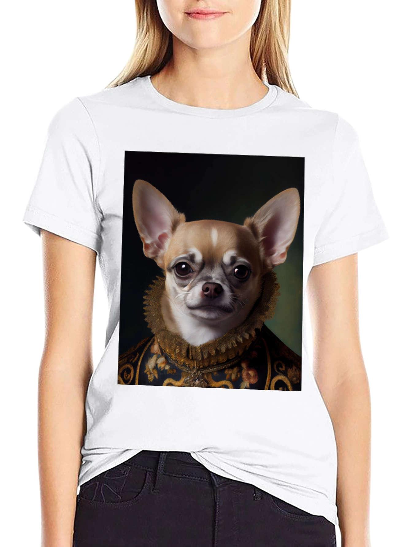 Chihuahua Renaissance Portrait T-Shirt