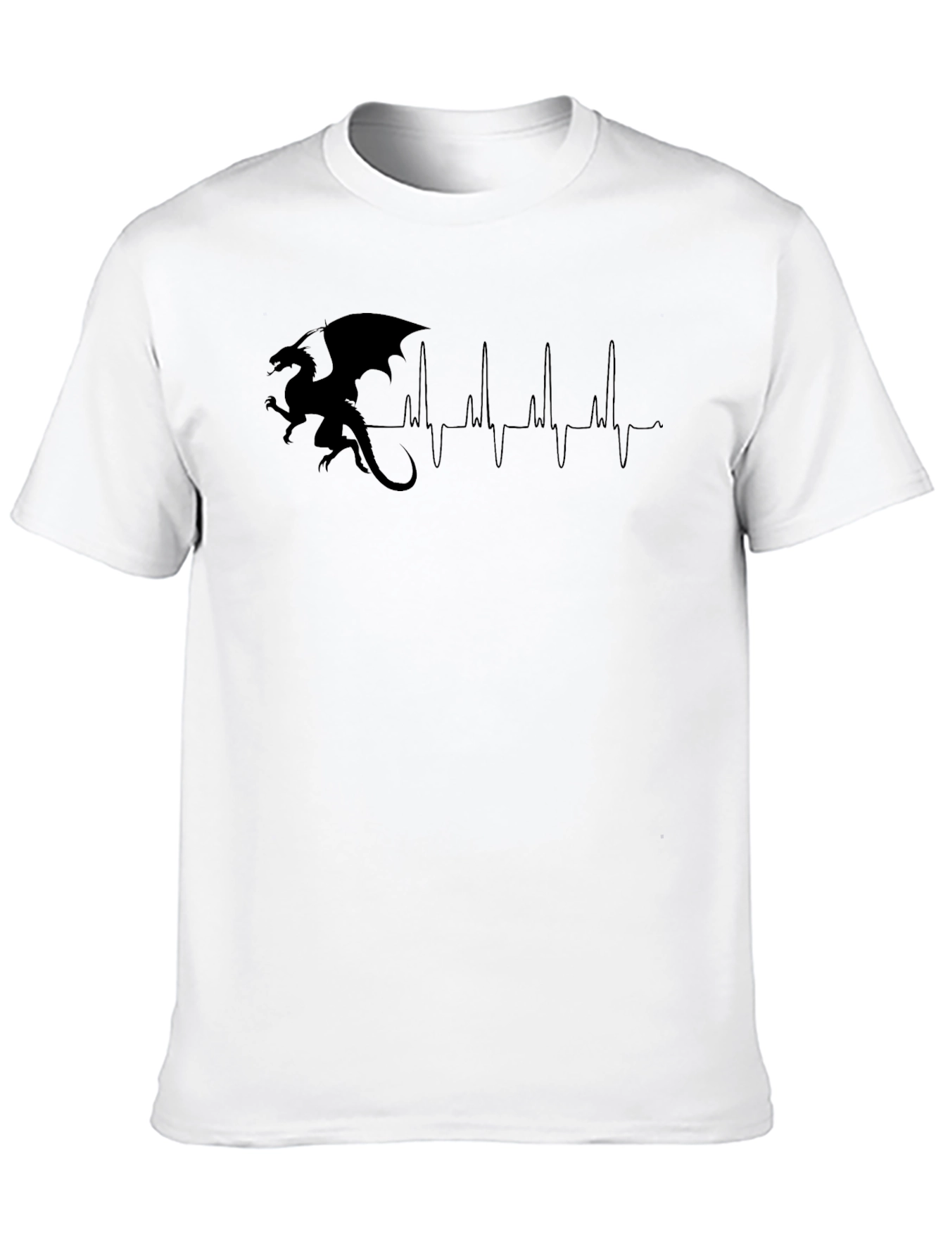 Dragon Heartbeat Graphic Tee - Black
