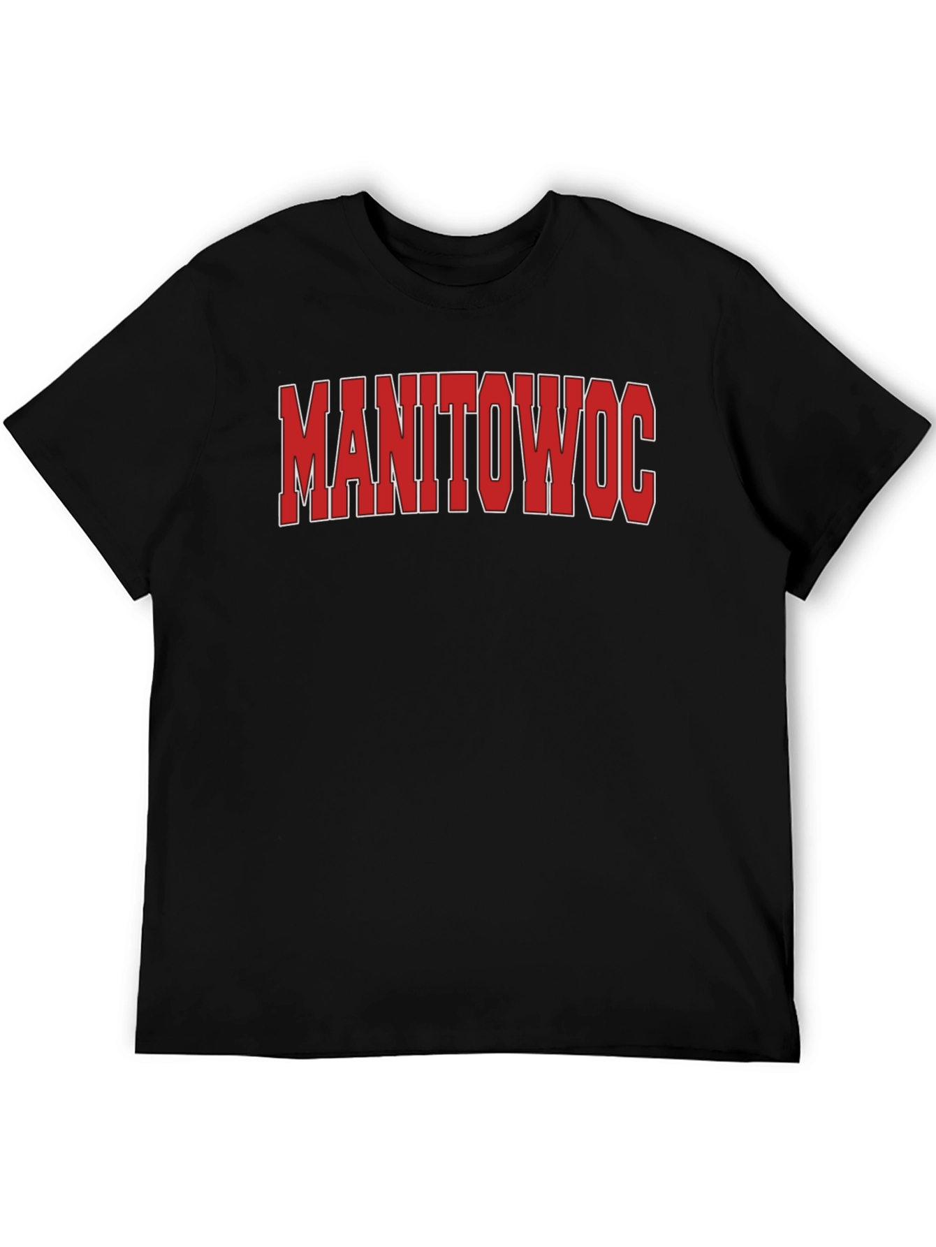 Manitowoc T-Shirt - Bold Red Text Classic Fit
