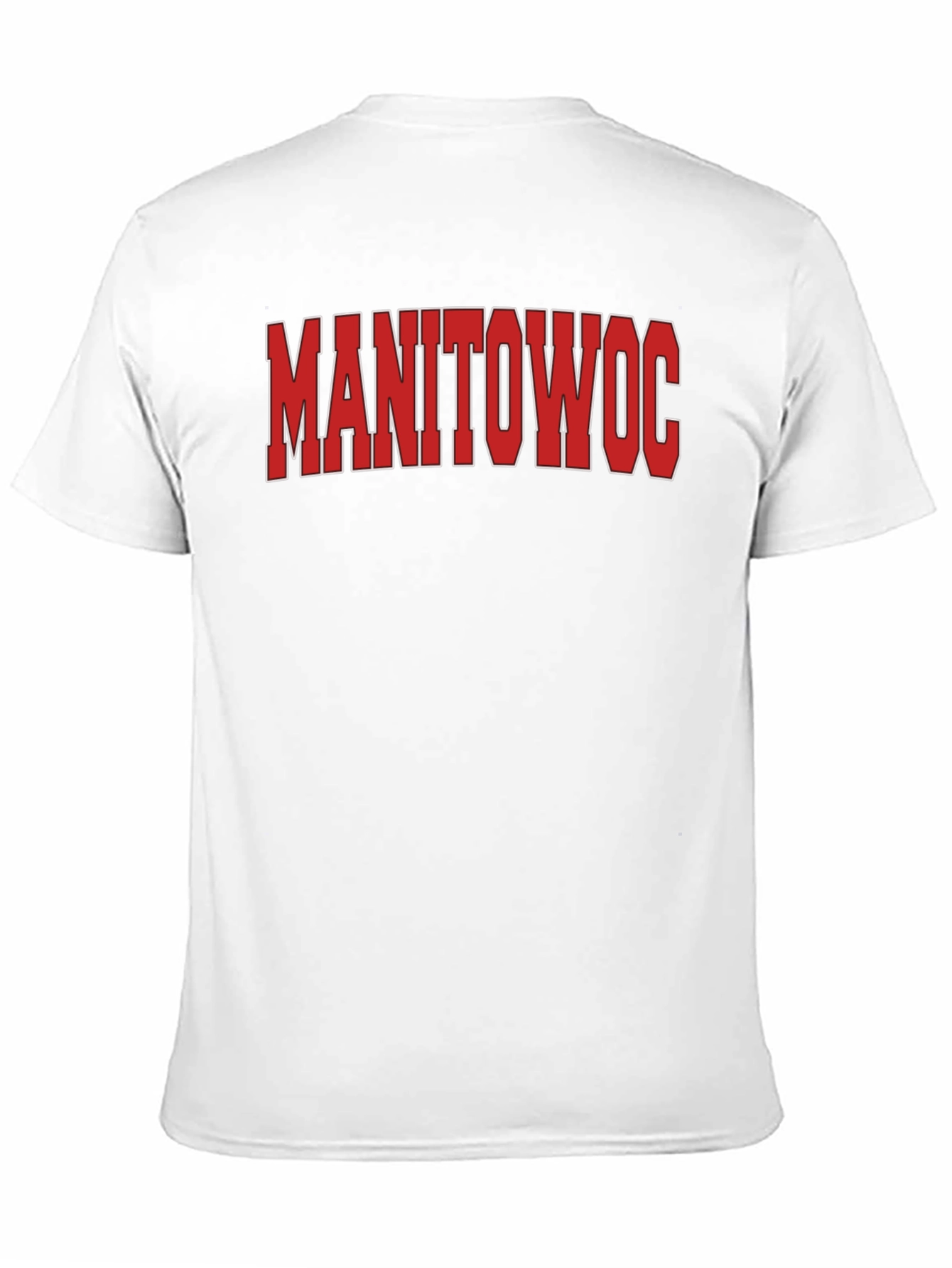Manitowoc T-Shirt - Bold Red Text Classic Fit