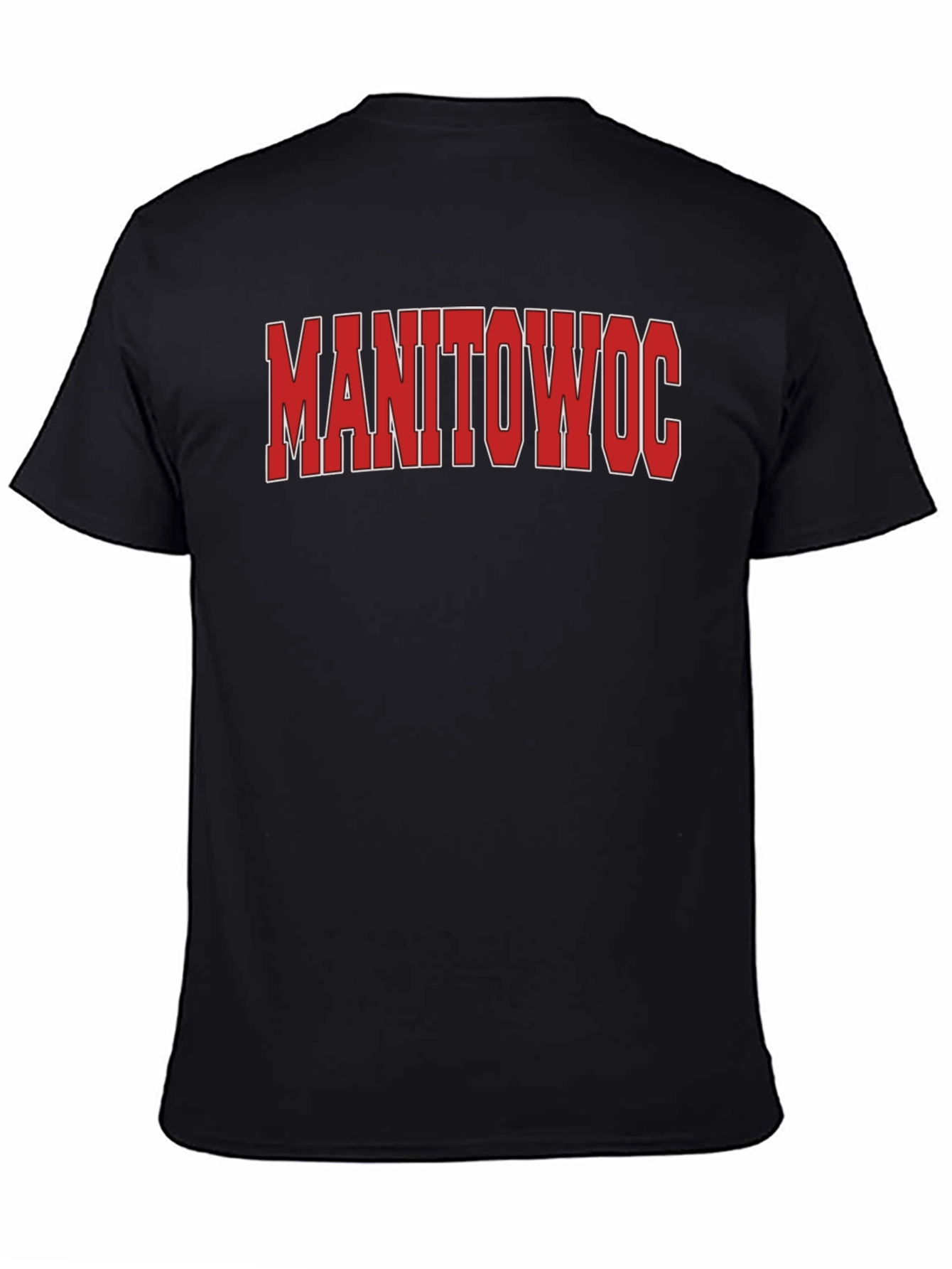 Manitowoc T-Shirt - Bold Red Text Classic Fit