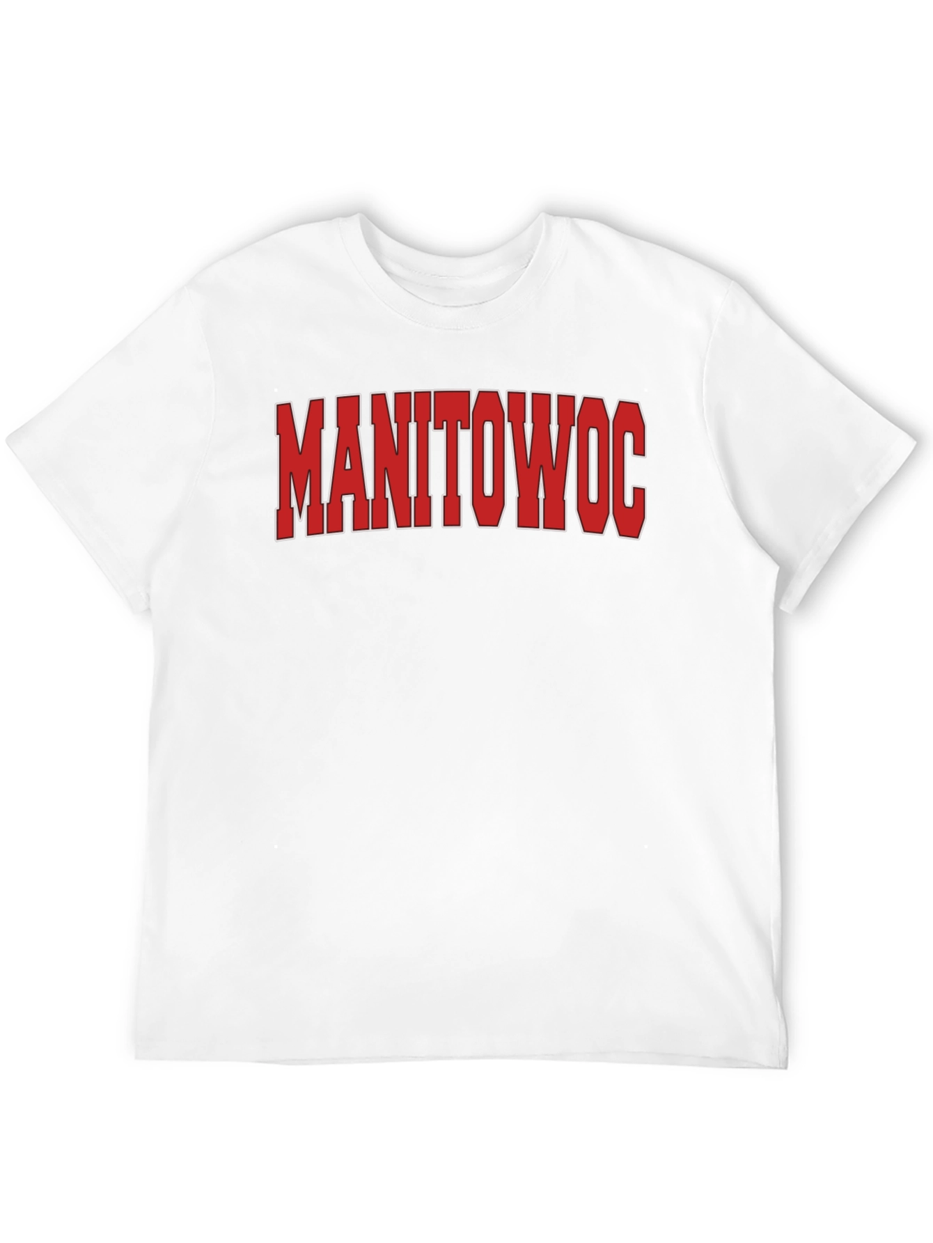 Manitowoc T-Shirt - Bold Red Text Classic Fit