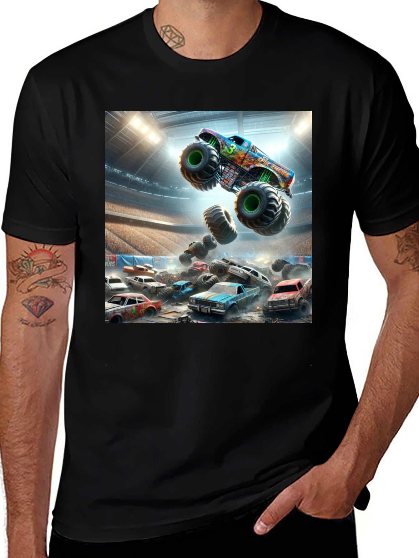 Monster Truck Rally Graphic T-Shirt