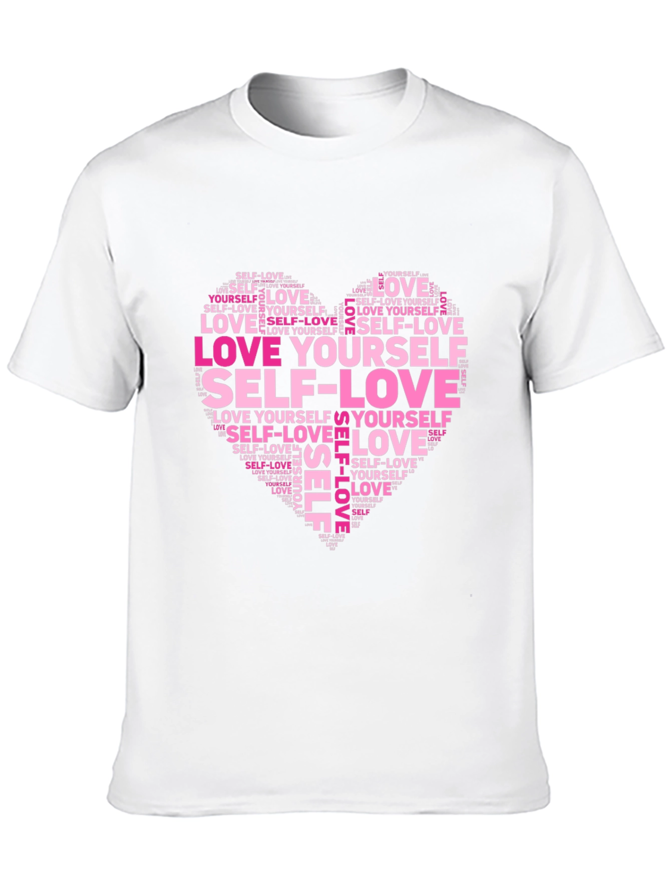 Love Yourself Word Art Heart T-Shirt