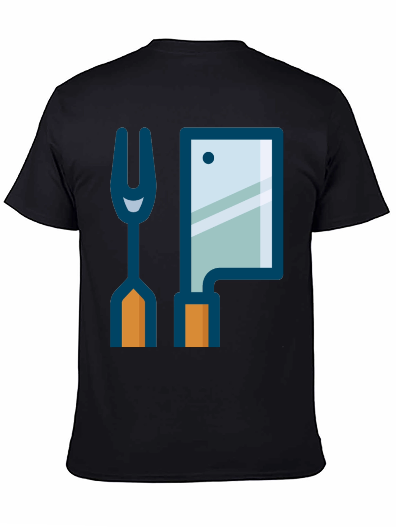 Butcher Fork & Cleaver Graphic Tee - Black