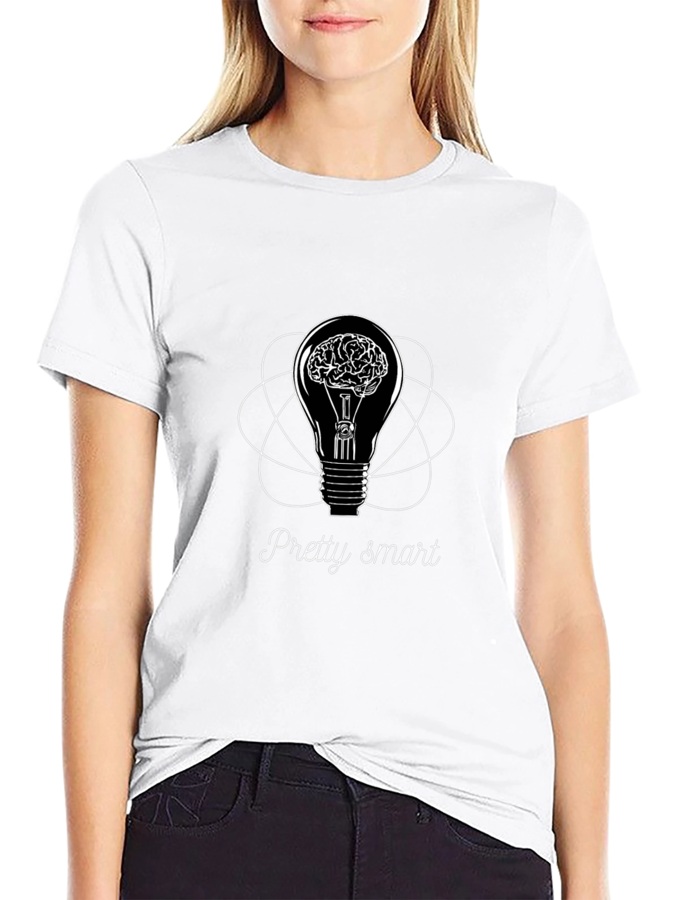 Pretty Smart Brain Light Bulb Graphic Tee