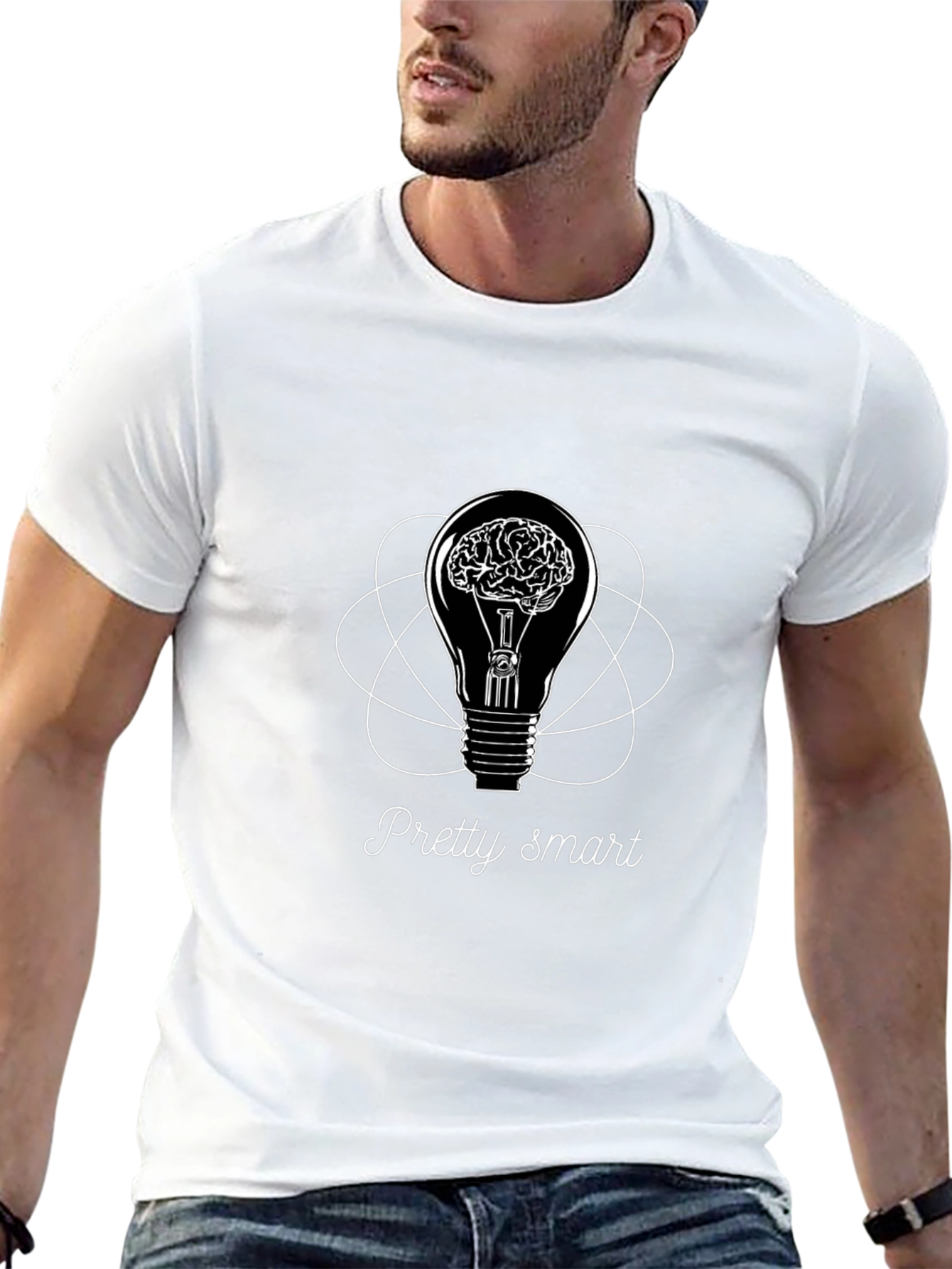 Pretty Smart Brain Light Bulb Graphic Tee