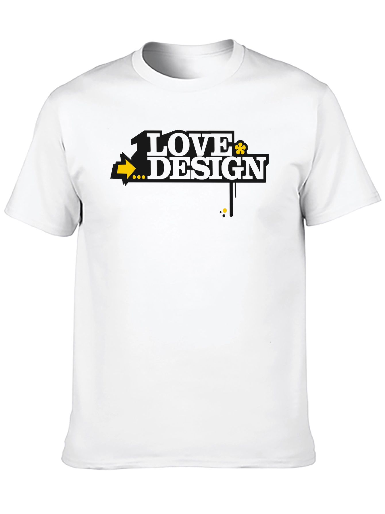 Modern Black Graphic Tee with Arrow Design