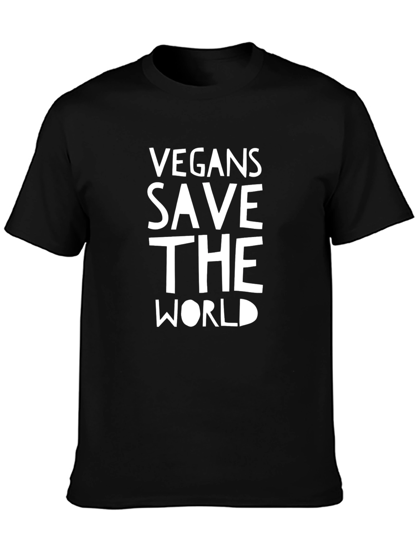 Vegans Save the World Black T-Shirt