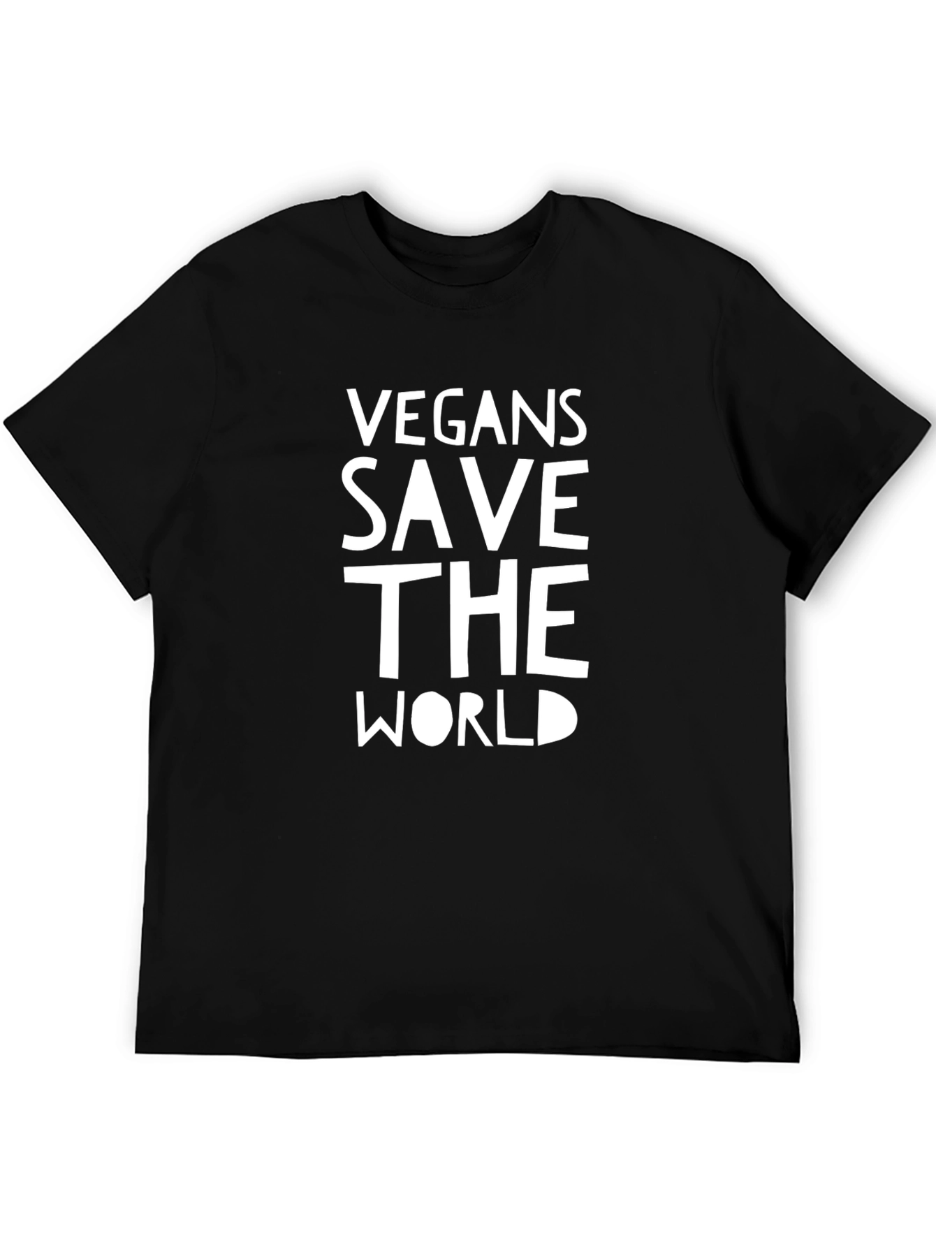 Vegans Save the World Black T-Shirt