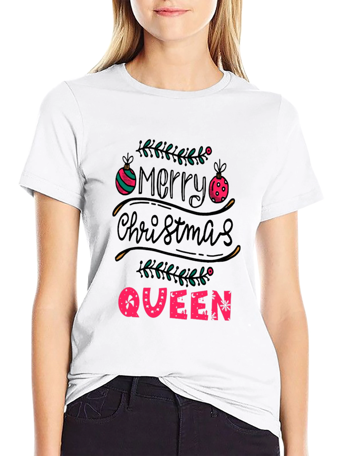 Merry Christmas Queen Tee - Holiday Festive T-Shirt