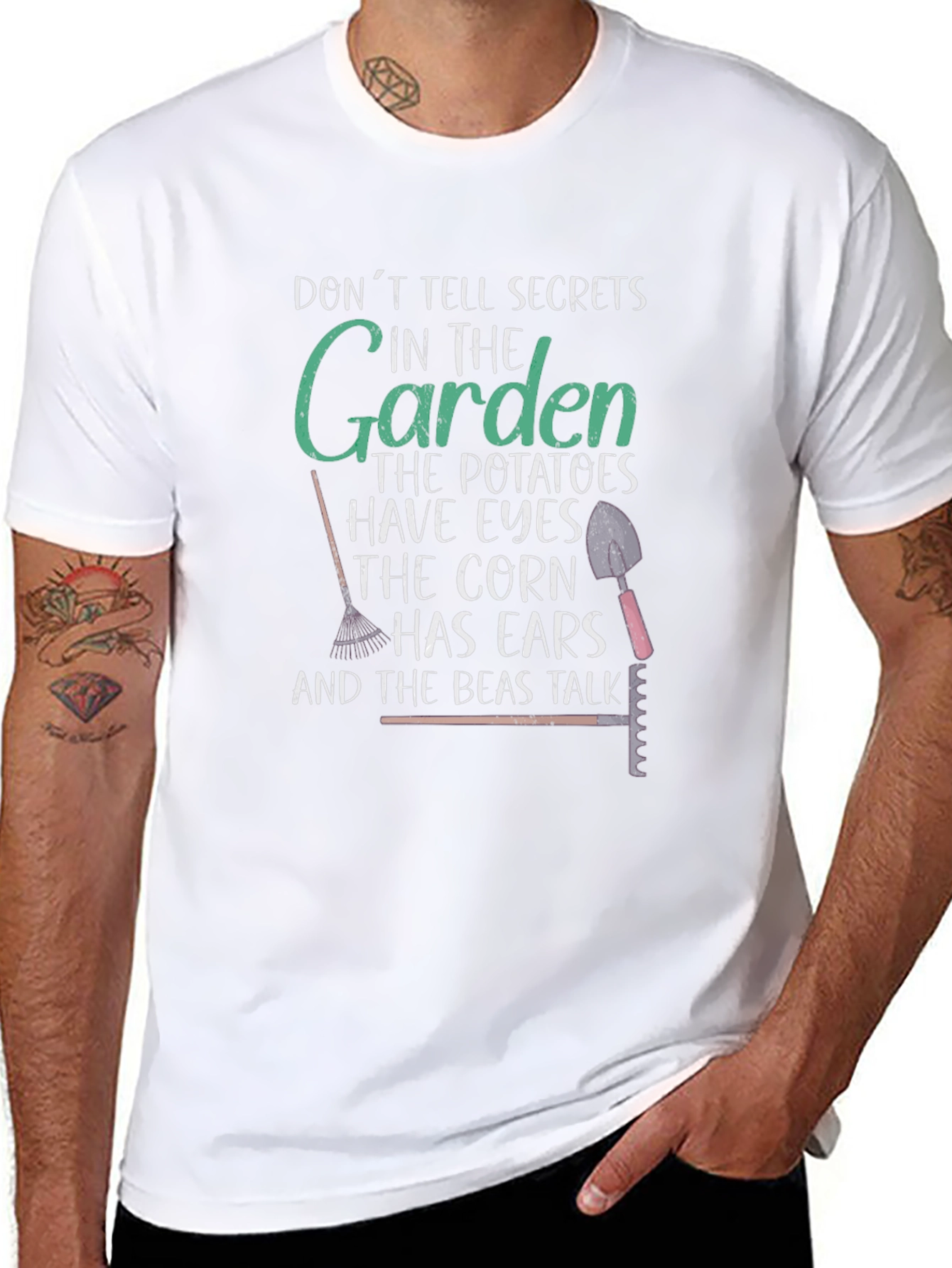 Gardening Humor T-Shirt - Dont Tell Secrets!